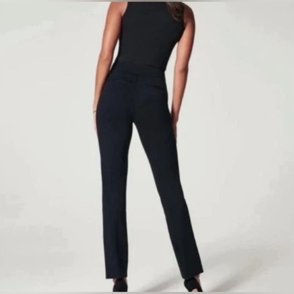 Spanx Straight Pants Ponte Pants Pull On Stretch Black 20254 Large 30” inseam - Picture 7 of 7
